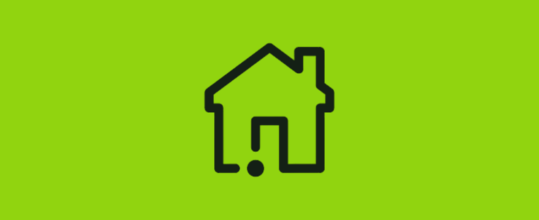 House icon on green background